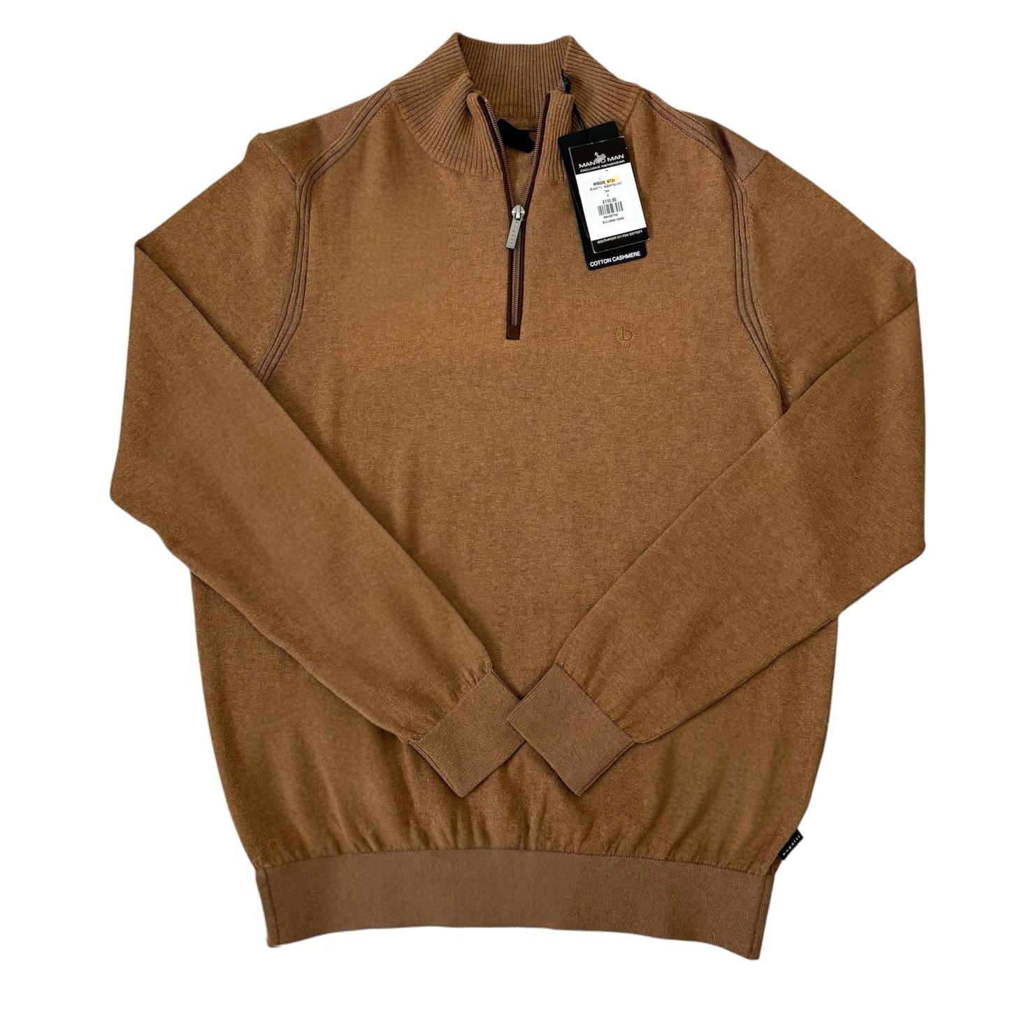 BUGATTI 1/4 ZIP KNITTED SWEATSHIRT