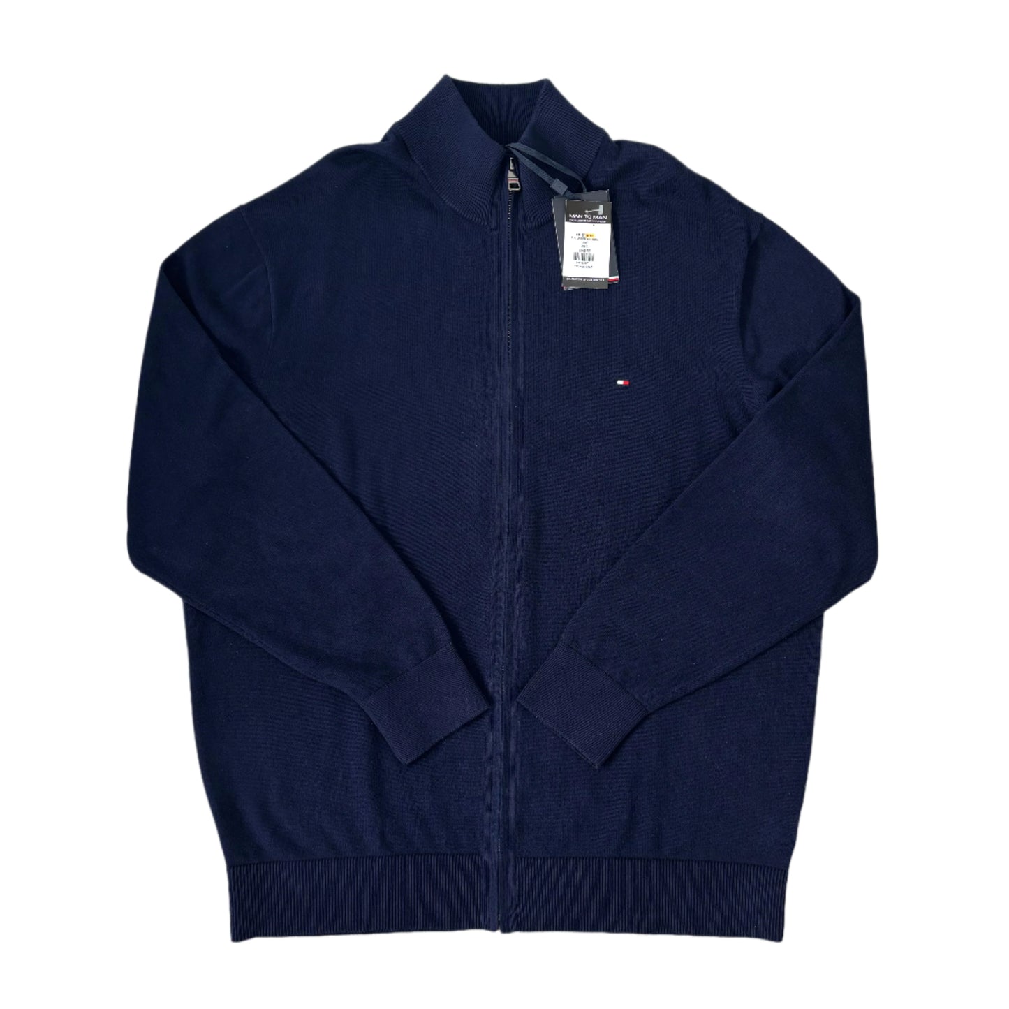 BIG & TALL TOMMY HILFIGER FULL ZIP KNITTED SWEATSHIRT