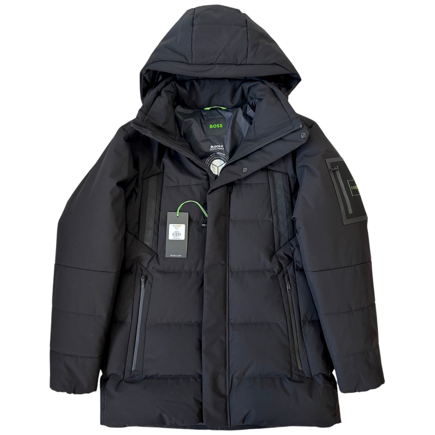 BOSS GREEN PUFFER PARKER COAT
