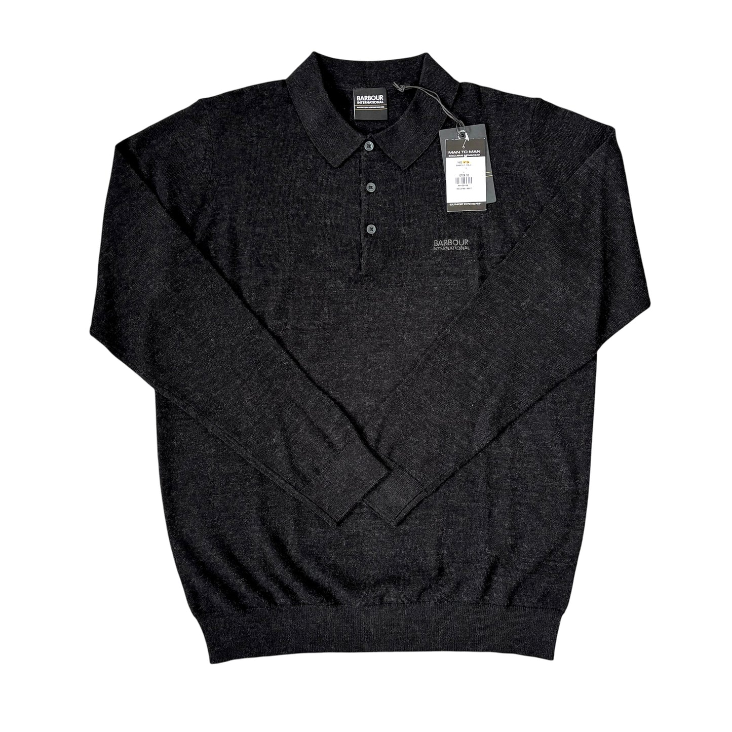 BARBOUR INTERNATIONAL 3 BUTTON KNITTED SWEATSHIRT