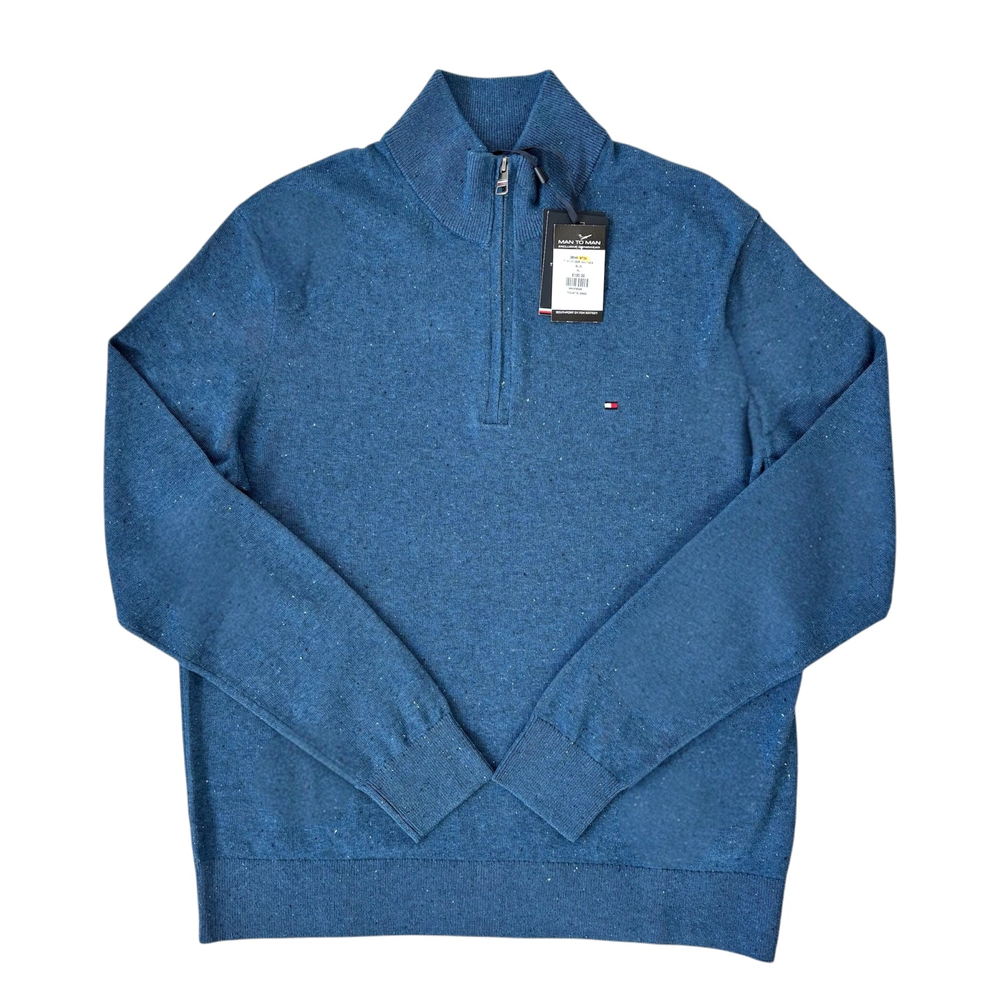 TOMMY HILFIGER 1/4 ZIP KNITTED SWEATSHIRT
