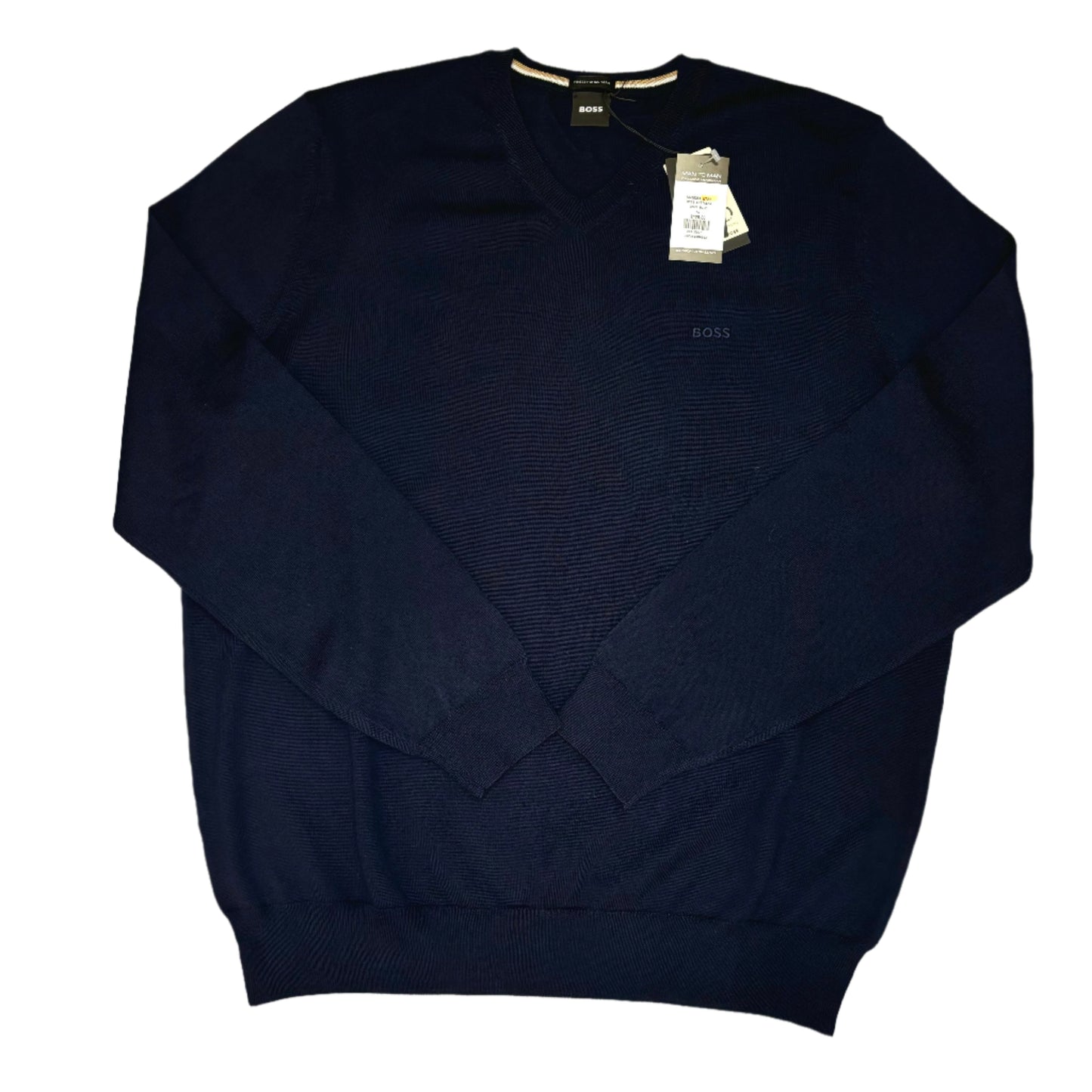 BOSS BLACK V-NECK KNITTED SWEATSHIRT