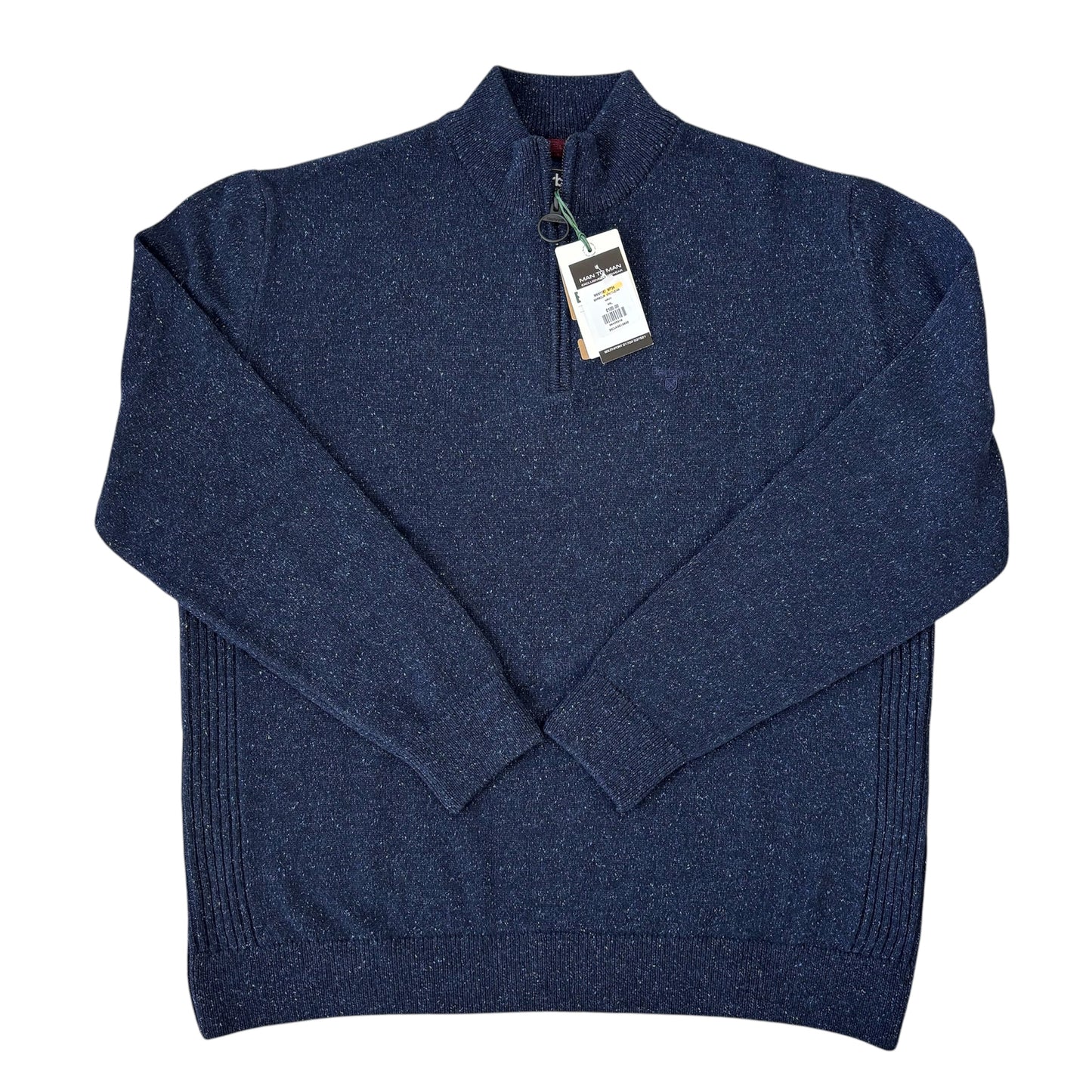 BARBOUR 1/4 ZIP KNITTED SWEATSHIRT