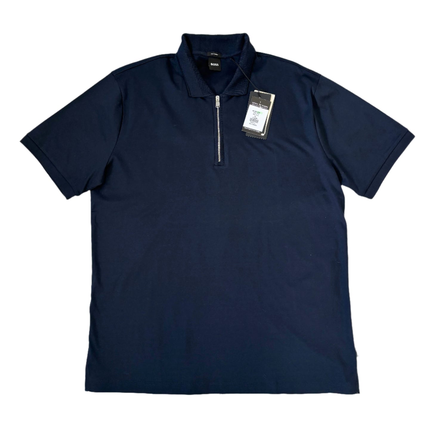BOSS BLACK REGULAR FIT 1/4 ZIP POLO SHIRT
