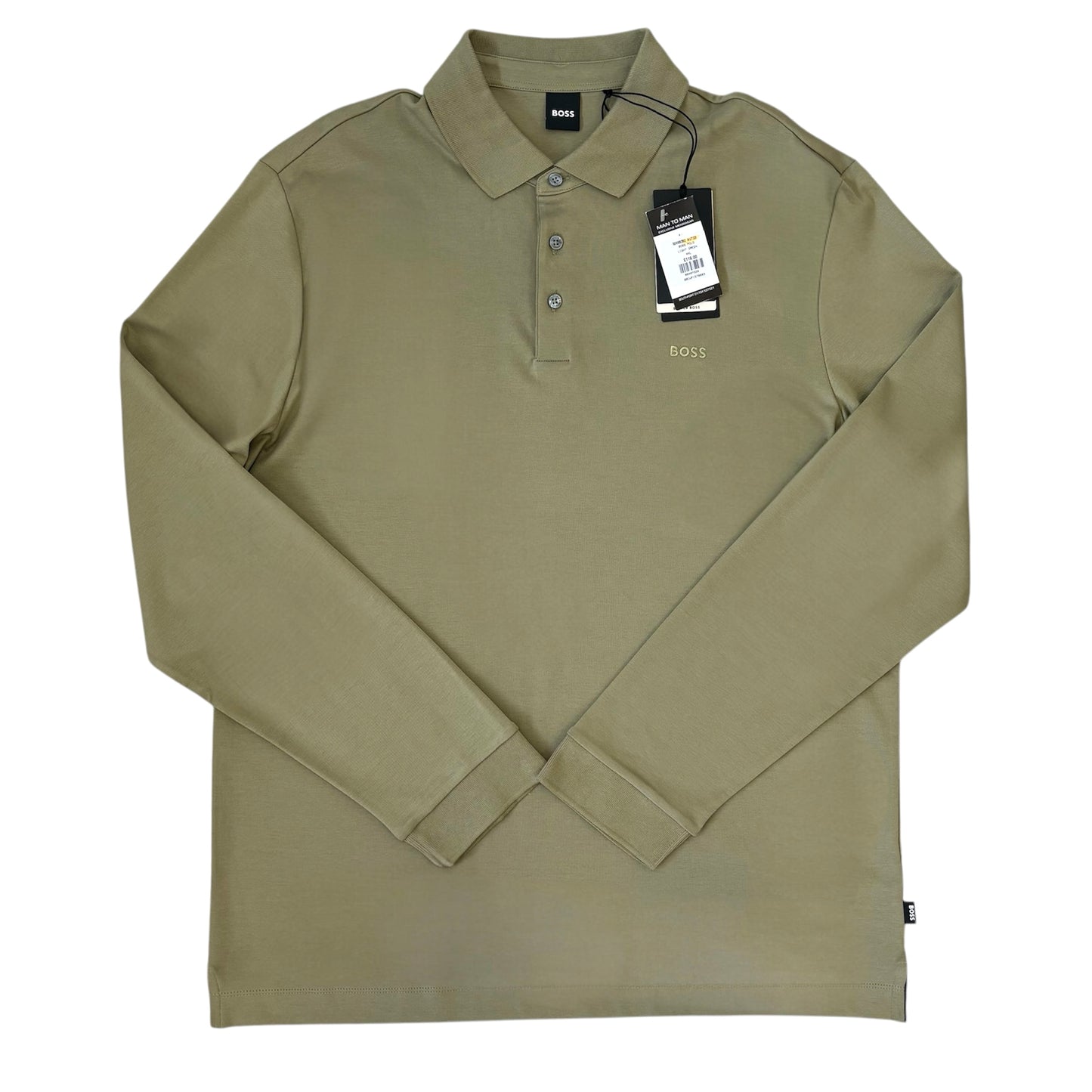 BOSS BLACK REGULAR FIT LONG SLEEVE POLO SHIRT