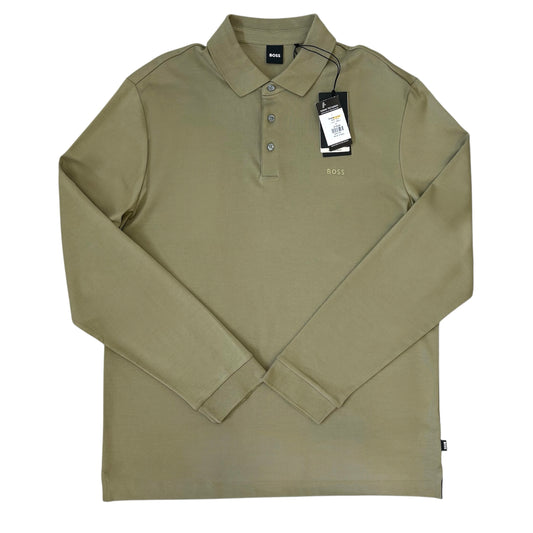 BOSS BLACK REGULAR FIT LONG SLEEVE POLO SHIRT