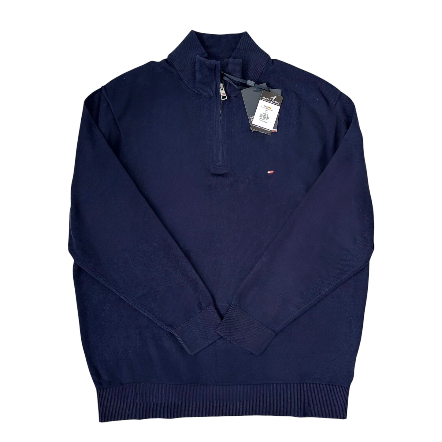 BIG & TALL TOMMY HILFIGER 1/4 ZIP KNITTED SWEATSHIRT