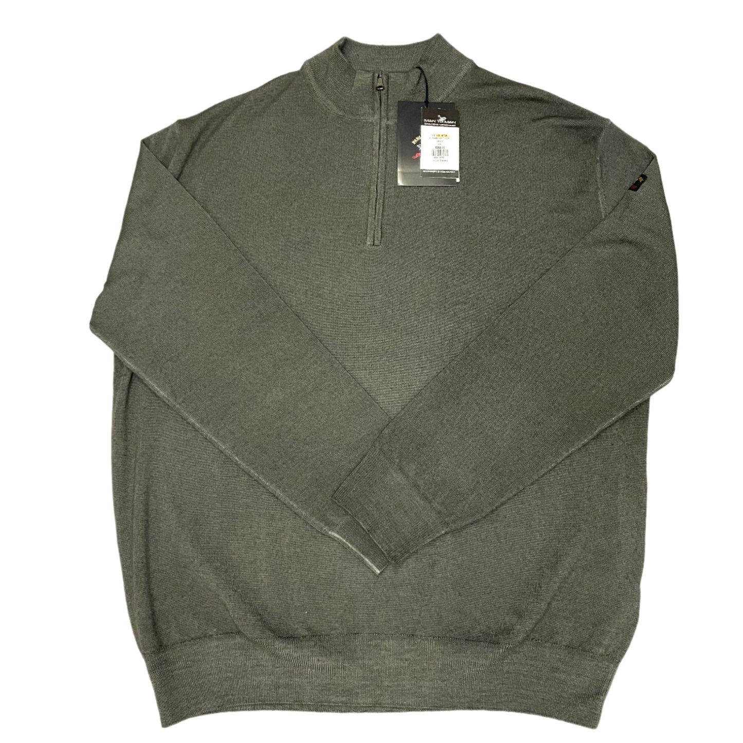 BIG & TALL PAUL & SHARK 1/4 ZIP KNITTED SWEATSHIRT
