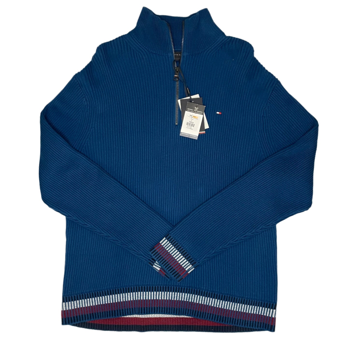 TOMMY HILFIGER 1/4 ZIP KNITTED SWEATSHIRT