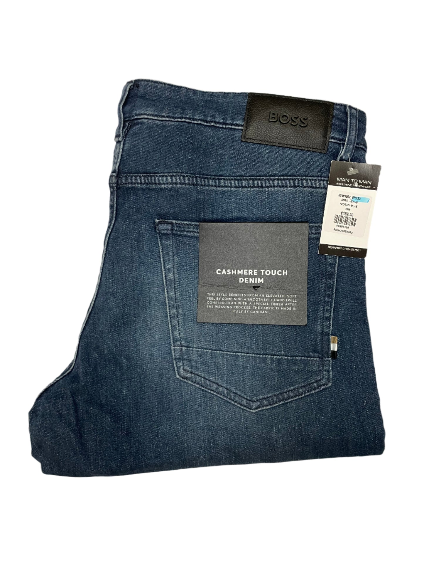 BOSS BLACK SLIM FIT TAPERED JEANS