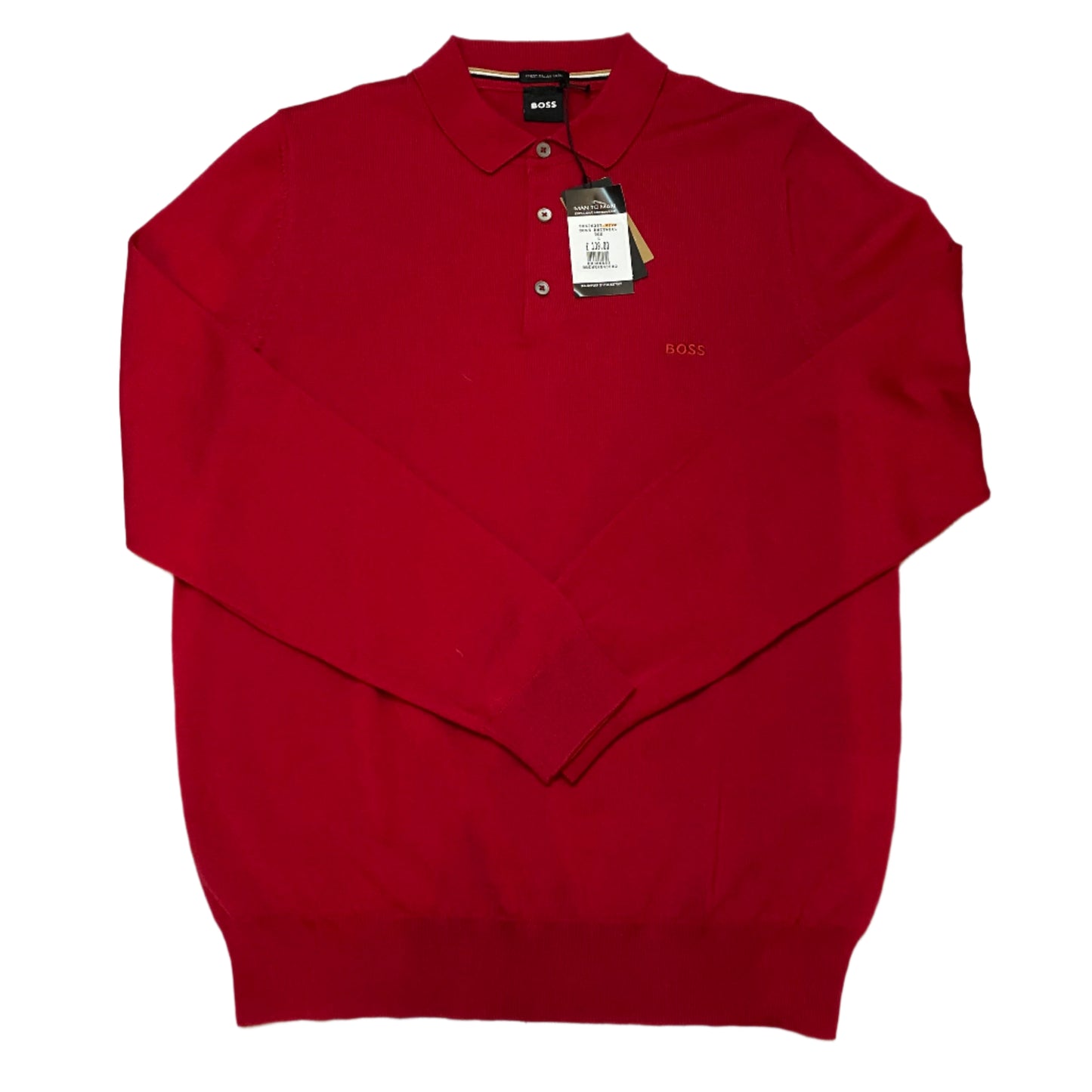BOSS BLACK 3 BUTTON KNITTED SWEATSHIRT