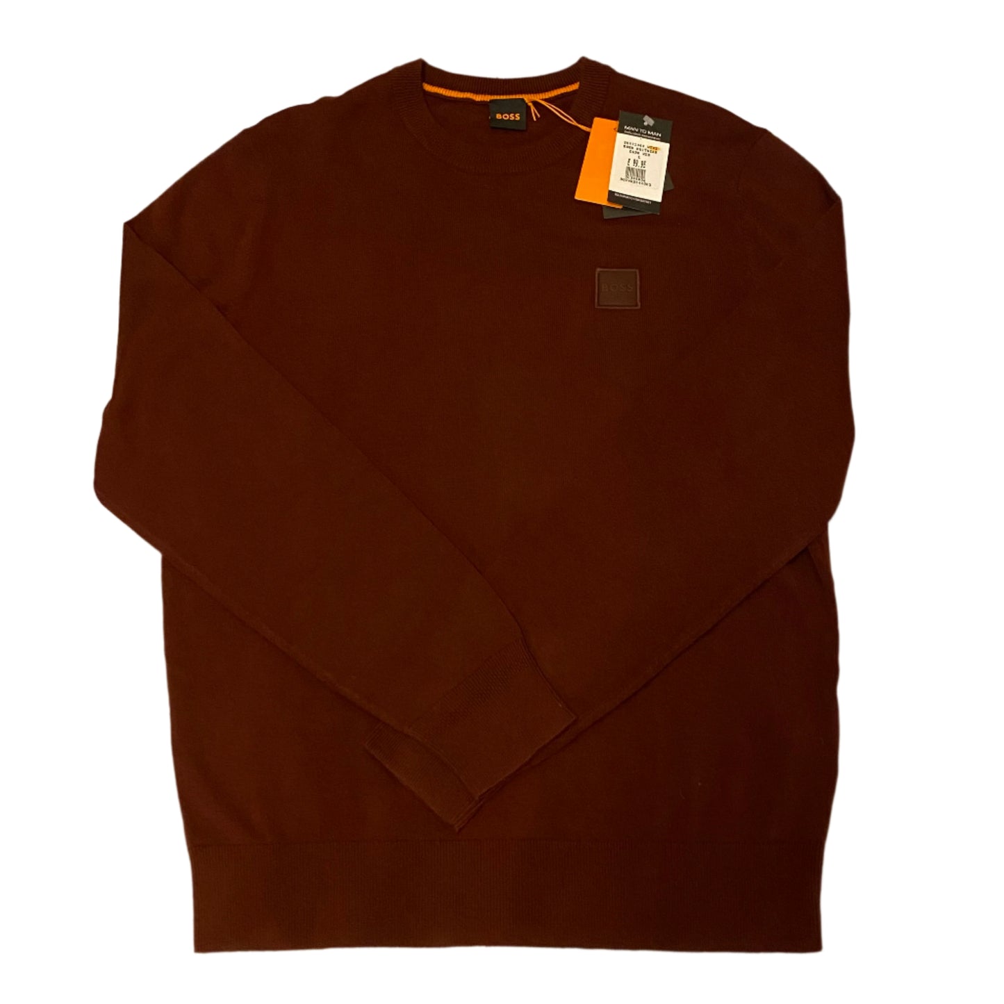 BOSS ORANGE CREW NECK KNITTED SWEATSHIRT
