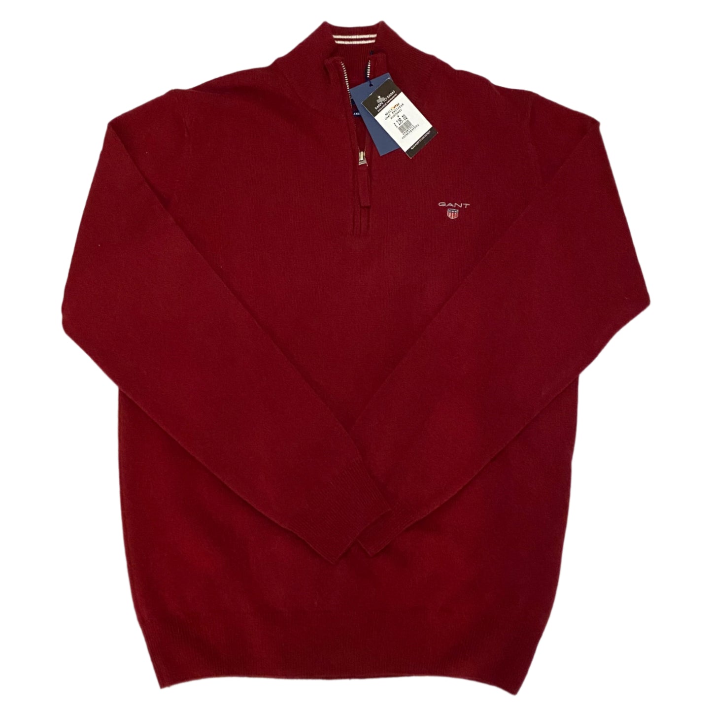 BIG & TALL GANT 1/4 ZIP KNITTED SWEATSHIRT
