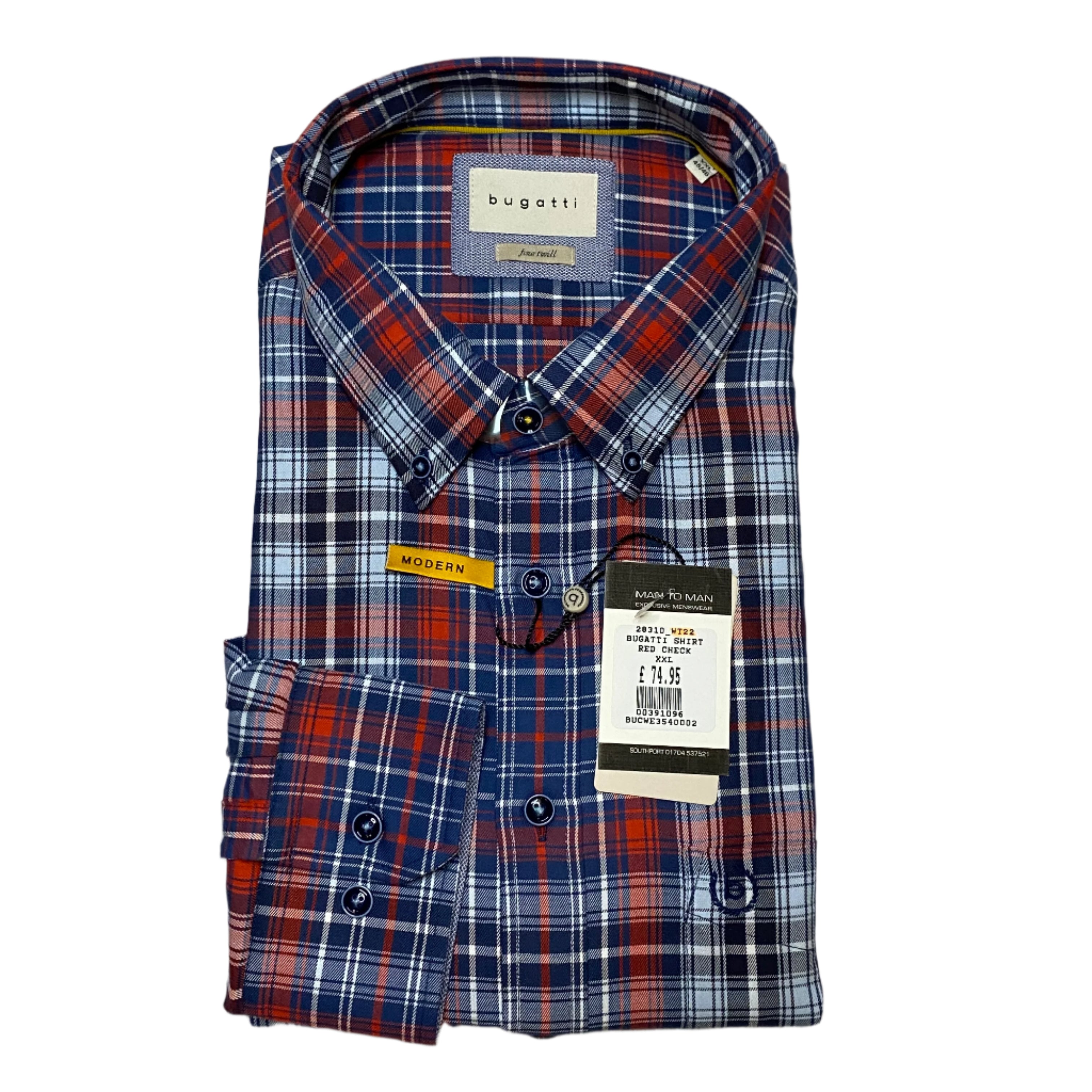 BUGATTI REGULAR FIT LONG SLEEVE SHIRT Man to Man Clearance BUGATTI REGULAR FIT LONG SLEEVE SHIRT Man to Man Clearance