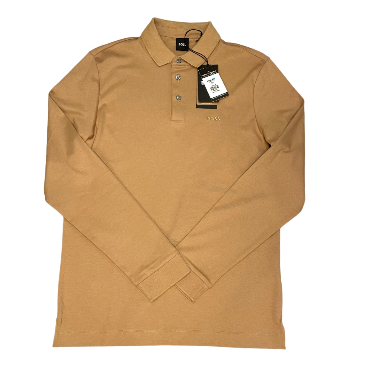 BOSS BLACK REGULAR FIT LONG SLEEVE POLO SHIRT