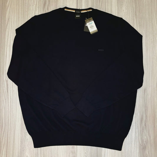 BOSS BLACK CREW NECK KNITTED SWEATSHIRT