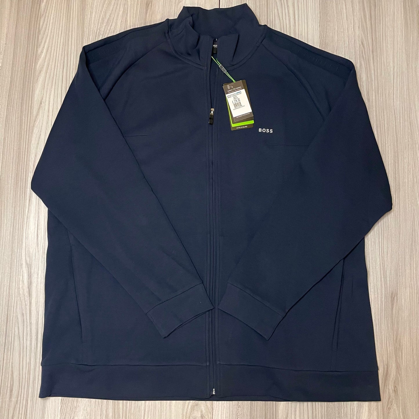 BIG & TALL BOSS GREEN FULL ZIP SWEATSHIRT