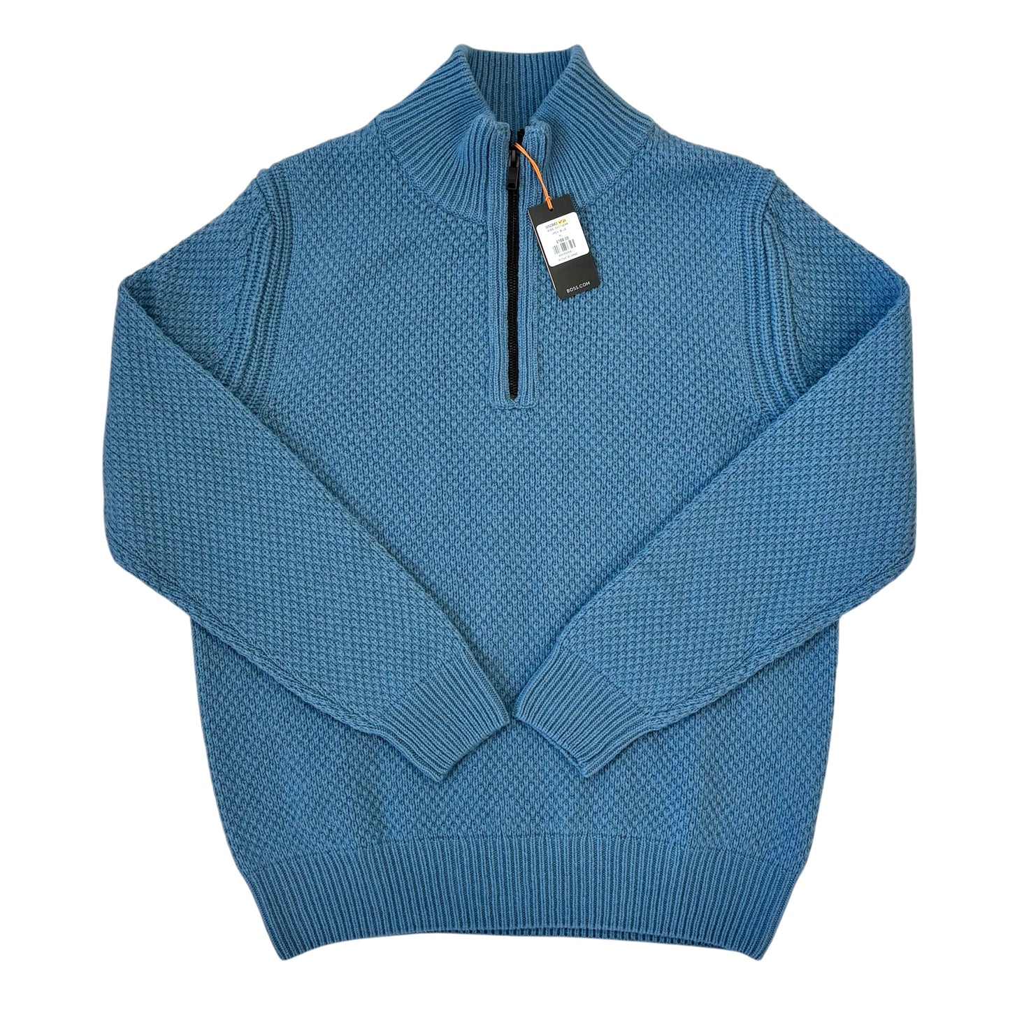 BOSS ORANGE 1/4 ZIP KNITTED SWEATSHIRT