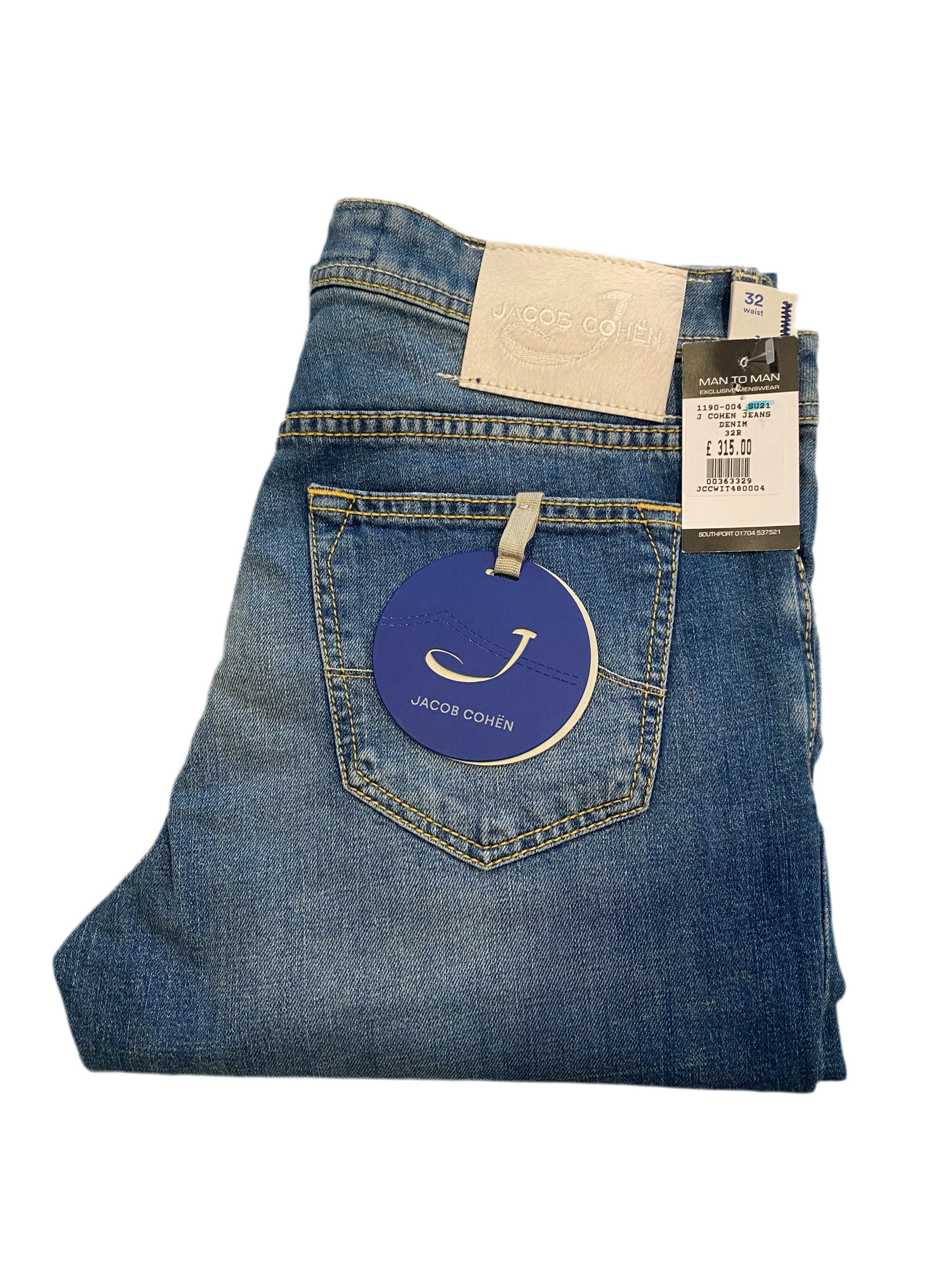 Denim Logo Jacob Cohen JACOB COHEN STRAIGHT LEG JEANS