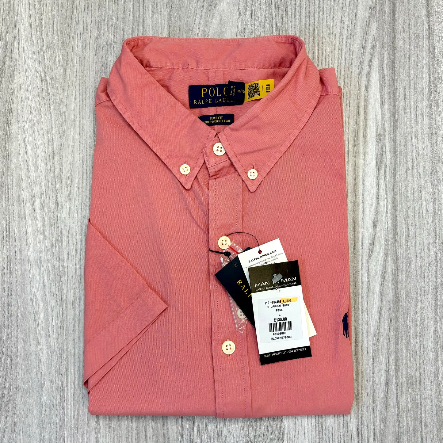 RALPH LAUREN SLIM FIT SHORT SLEEVE SHIRT