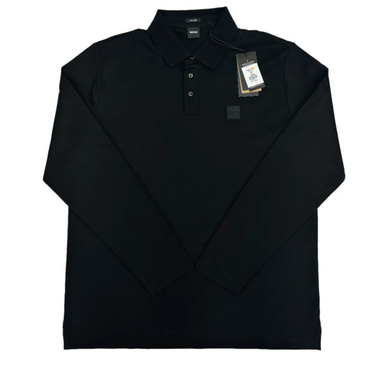 BOSS BLACK REGULAR FIT LONG SLEEVE POLO SHIRT