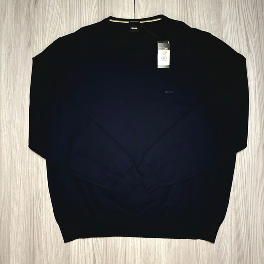 BOSS BLACK CREW NECK KNITTED SWEATSHIRT