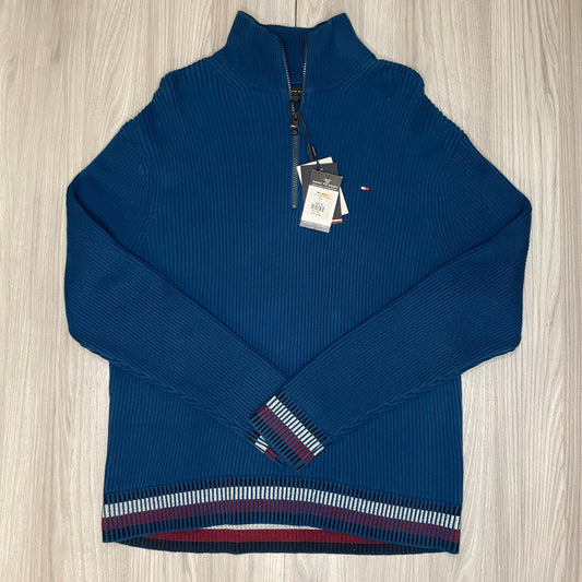 TOMMY HILFIGER 1/4 ZIP KNITTED SWEATSHIRT