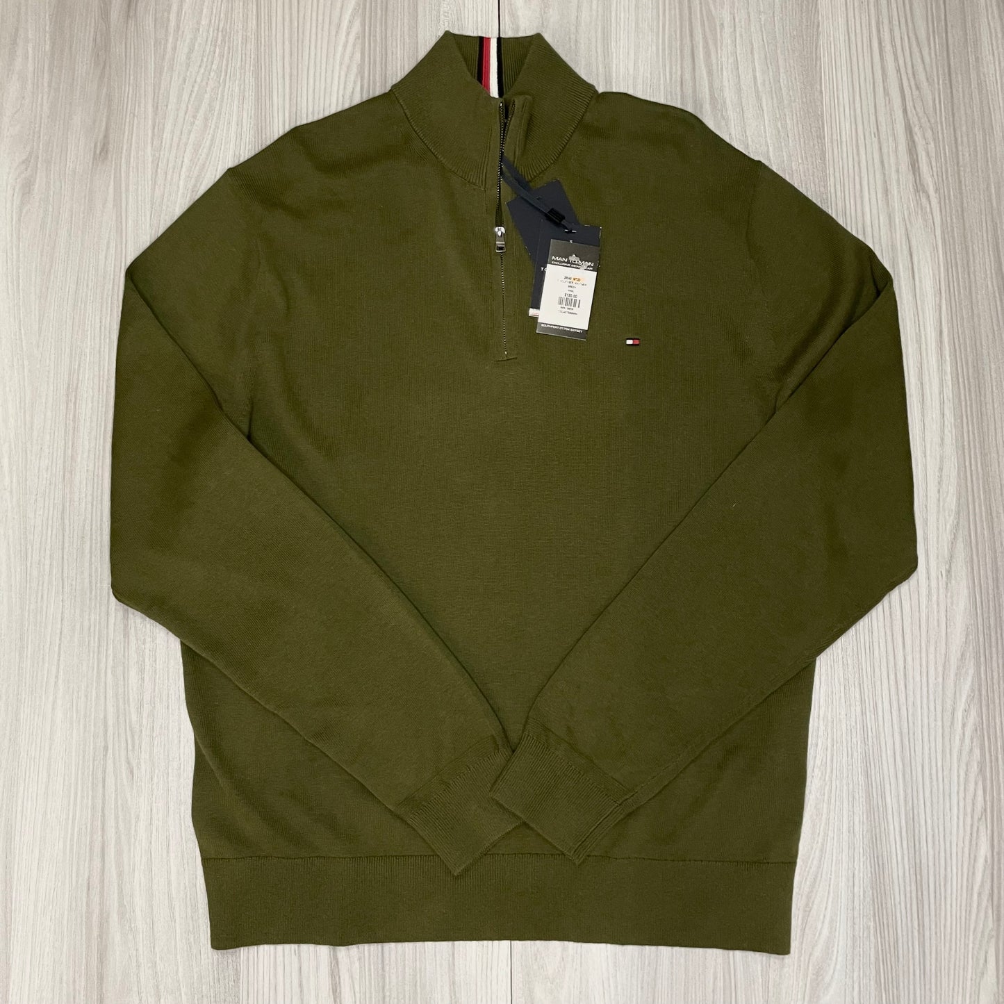 TOMMY HILFIGER 1/4 ZIP KNITTED SWEATSHIRT