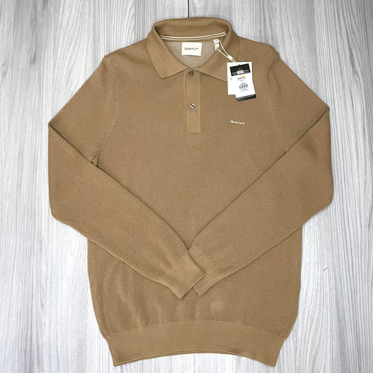 GANT 2 BUTTON KNITTED SWEATSHIRT