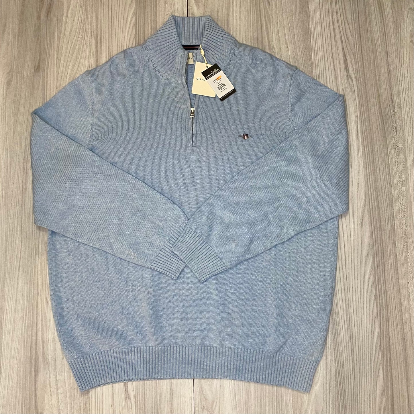 GANT 1/4 ZIP KNITTED SWEATSHIRT