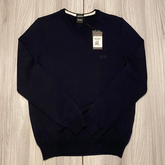 BOSS BLACK V-NECK KNITTED SWEATSHIRT