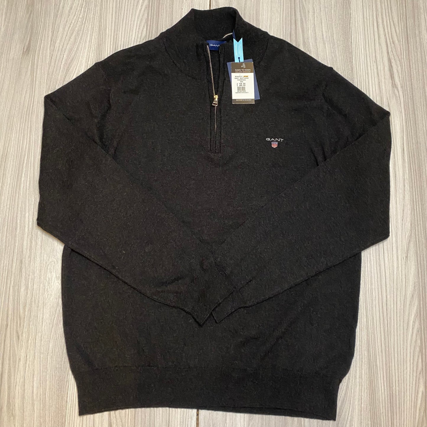 GANT 1/4 ZIP KNITTED SWEATSHIRT