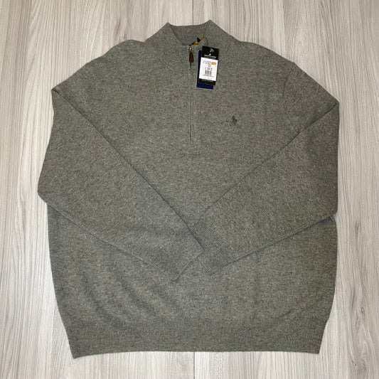 BIG & TALL RALPH LAUREN 1/4 ZIP KNITTED SWEATSHIRT