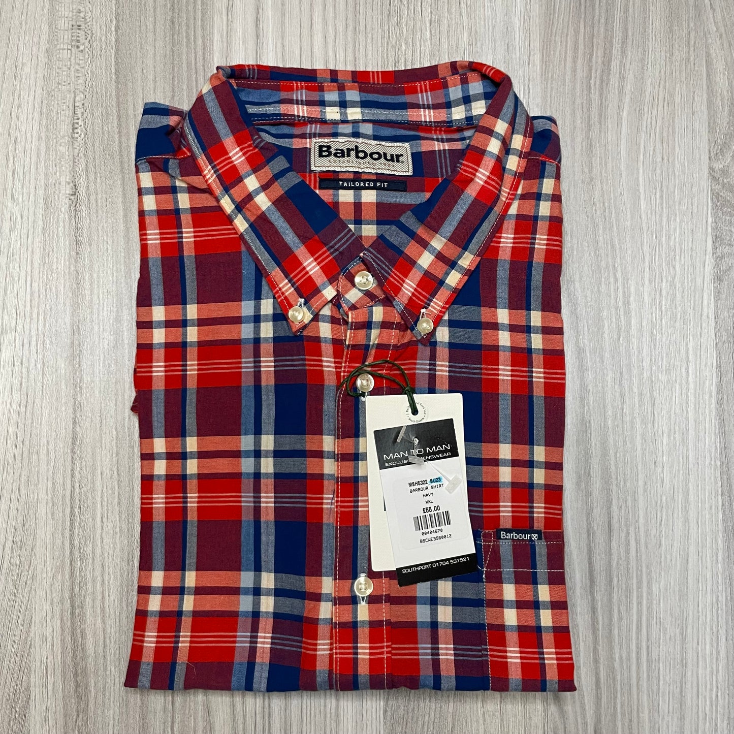 BARBOUR TAILORED FIT SHORT SLEEVE SHIRT