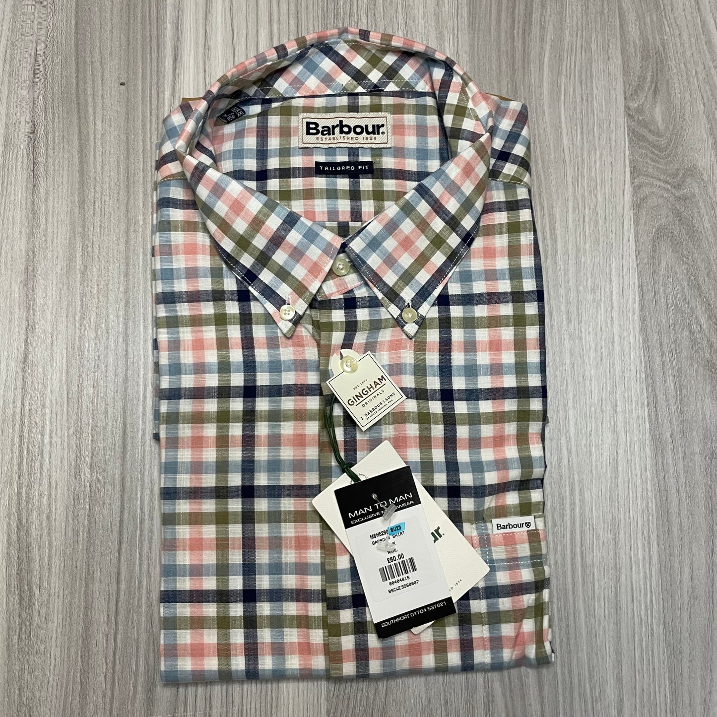 BARBOUR TAILORED FIT SHORT SLEEVE SHIRT