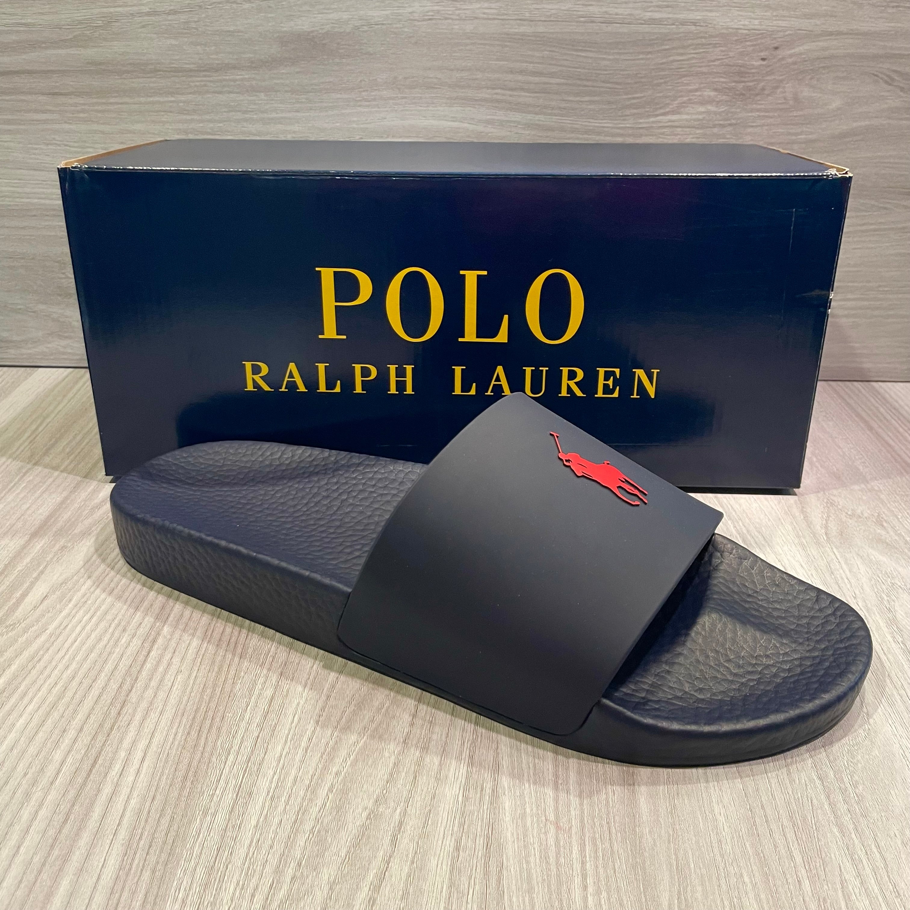 Grey ralph lauren on sale sliders