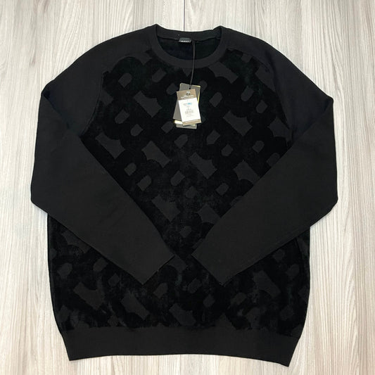 BOSS BLACK CREW NECK KNITTED SWEATSHIRT